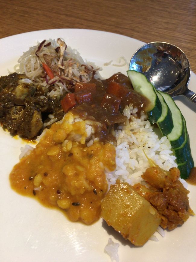 ちょこっとカレーを。日本カレーもありました（バーモントカレーっぽい）