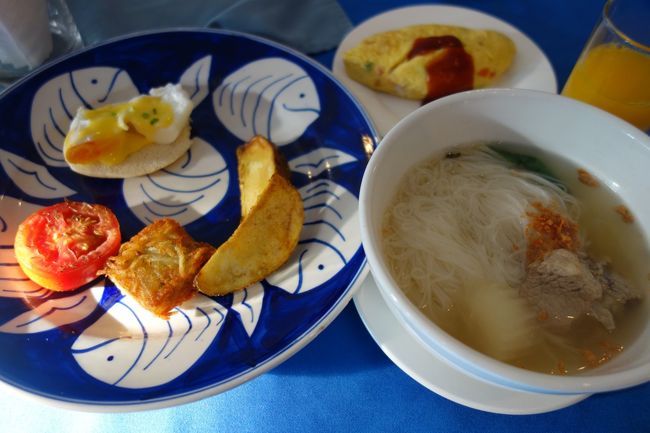 ハイ、今朝も朝からガッツリ頂きます！ <br />このヌードルはずっと同じ麺を食べてましたが、優しいお味とあって、全く飽きませんでした