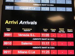 11:33、サンタ・マリア・ノヴェッラ駅発のイタロで、ローマ・テルミニ駅へ向かいます。