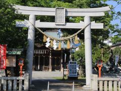 京急久里浜駅からくりはま花の国に向かう途中久里浜天神社に参拝