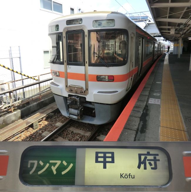 さぁ、本日のメインイベントと言える、身延線に乗りますよ。<br />まさか、ロングシートじゃないだろうな。<br />おそるおそる乗ると‥<br /><br />⑦普通3631G.甲府行 (88.4Km/乗3:02)<br />富士.12:14→甲府.15:16