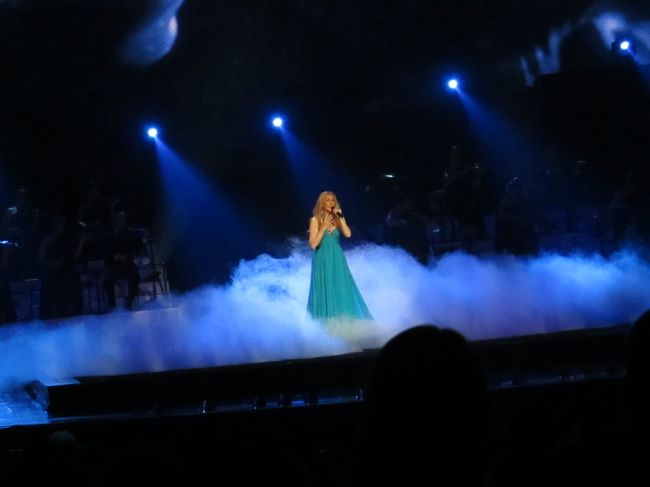 今日はセリーヌの息子さんも客席に来てました。小さい頃のエピソードを話して<br />いたみたいです。ステージから息子さんにアイラブユーソーマッチと言えるなんて、母の愛情にカミさん号泣でした。３人のママなんですよね。