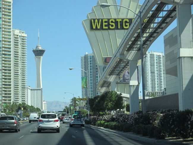 9日目<br />今日も簡単に朝食を済まして、ストラトスフィアタワーに向かいます。<br />写真の右手にはコンベンションセンターがあります。今日は何もないようで閑散としてました。