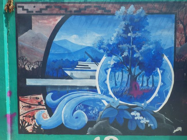 中学生たちの壁絵