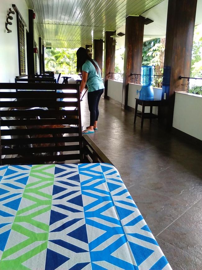 チェックインの時にレセプションにいた担当者が朝掃除をしていて、家族経営か？とふと思いました