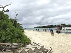 憧れの川平湾に到着！
天気が今ひとつだから、海の青さも半減だけど、それでもきれいです。
グラスボートに乗り、湾内のスポットをあちこち巡ってくれます。
ニモちゃんやブダイ、様々な形のサンゴを見ることが出来ます。
この近くには、琉球真珠のお店と、泡盛の「於茂登」をつくる高嶺酒造さんもあるので、のぞいてみるのも良いかも。