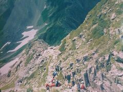 大キレットを下ります。（獅子鼻を下ります。）