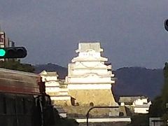 駅前からは　姫路城がどーんと見えます。
上手に道路設計したなあ。。
。。。と　妙に関心。