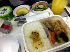 機内ではがんばって寝ましたが、ぜんっぜん眠れない…

JALの機内食。
あさごはん。

朝6時シンガポール到着です。