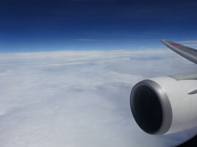 良い天気、揺れもなく、快適なフライト。