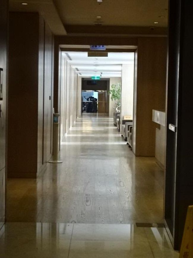 私が利用した時間帯は、人が多かったのでカメラを向けることができませんでした。<br />温度の違うお風呂２種類（水着着用なしＯＫ）、ドライサウナ、パウダールーム、シャワールームがありました。<br />スポーツジムは、この広さのわりに狭かったですが、私が普段トレーニングをしている器具は全部ありましたので、問題なしです。<br />パーソナルトレーニングが１２００元で予約できると聞いていたので、お願いしたところ、トレーナー側が「英語が話せないから」と言うことでお断りされました。バーベルを持つときに補助をいてほしかっただけなんですけどね。<br />この後、２泊目のホテルへ向かいます。<br /><br /><br />写真多すぎてしまったので、復路フライトとホテル編にします。