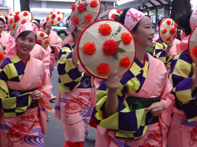 宮城県仙台市「東北絆まつり仙台」2017のパレードの様子。<br /><br />「山形花笠まつり」の写真。<br /><br />