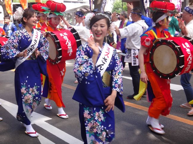 宮城県仙台市「東北絆まつり仙台」2017のパレードの様子。<br /><br />「盛岡さんさ踊り」の2017ミスさんさ踊りの写真。<br /><br /><br />