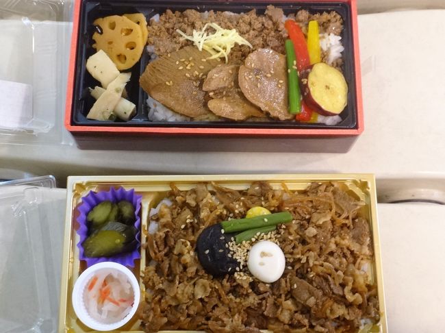 保冷剤を入れて持ち帰り、後でゆっくりいただきました。<br /><br />牛たんやわらかい。そぼろのような牛たんもまぶされています。<br /><br />下の仙台牛めし弁当の方が美味しかったです。