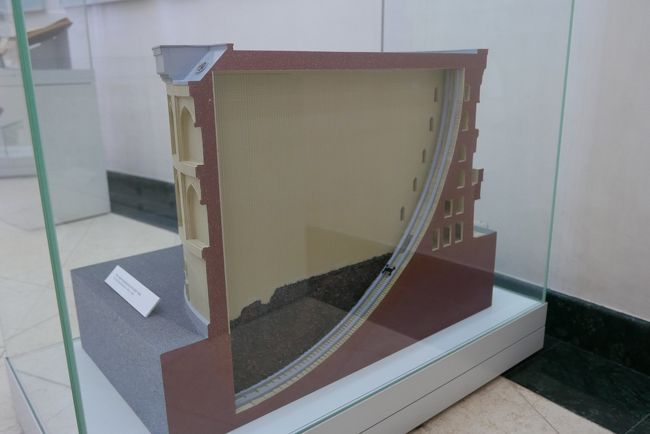 天文台の中の六分儀の模型。