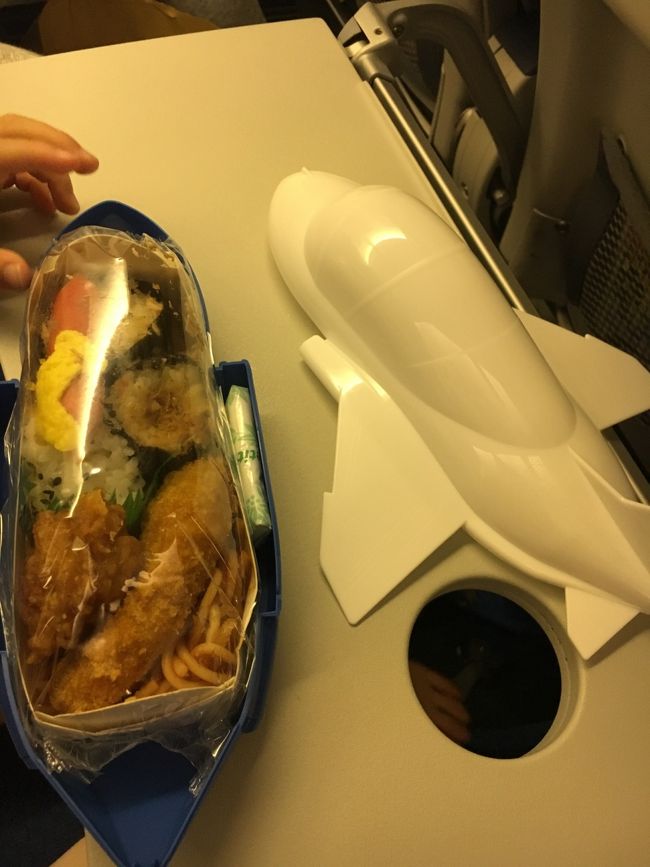 羽田第二ターミナル到着！<br /><br />21：00-22：20　ＨＮＤ―ＫＩＸ<br /><br />ＳＵＮ用にブルーインパルス弁当を買って機内でご飯を食べていたらあっという間に関空着。<br />夜も遅いので大急ぎでお家に帰りました。<br /><br />週末1泊2日の弾丸旅行。<br />母子でも難なく旅行が出来てとっても楽しかったぁ～★<br /><br /><br />