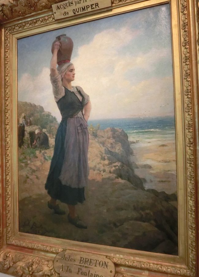 ジュール・ブルトン（１８２７～１９０６）：水汲み場にて。<br />１８９２年。<br />農民の絵を多く描きました。