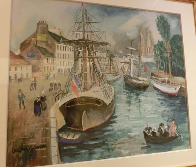 ルシアン・ジュナン８１８９４～１１９５３）：カンペールのオデ川。<br />１９２９年。