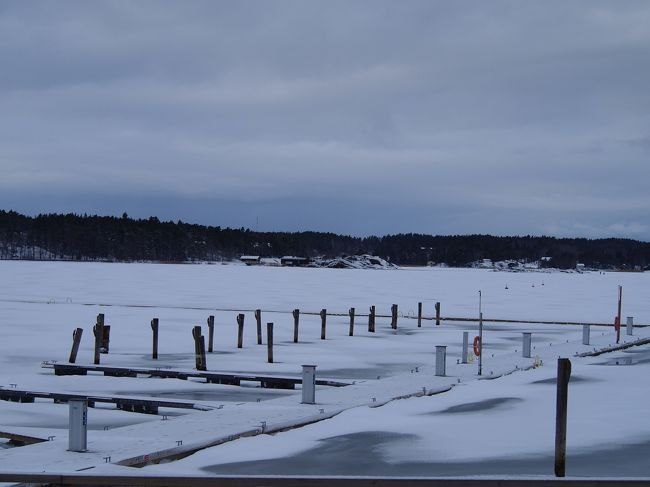 海が凍っているのが珍しくて・・・。