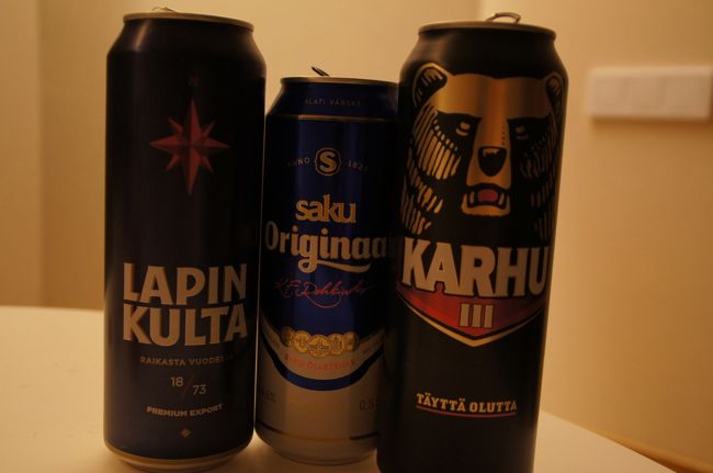 前日に、大雪の中立ち寄ったＫマートで仕入れたビールたち。カルフが美味しい。ラピンクルタは、ちょっと刺激が弱めな印象。