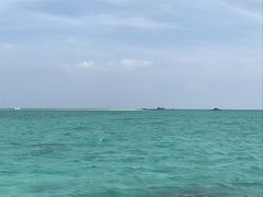 小浜島も近くなってきたあたりで、こんなサンドバンクに出会いました。
おそらく浜島かな？
潮が引いたときだけ現れる島です。

昔はこんな島もあこがれていましたが、最近では「木陰がないな」「暑いじゃん」などと、夢のない話をする現実的なオババになってしまいました(*´Д｀)