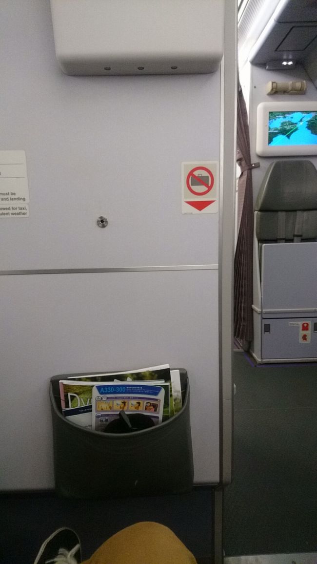 エコノミーの一番前でした