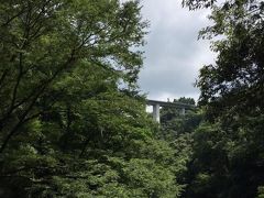 「高千穂大橋」と「神都高千穂大橋」を見上げています。