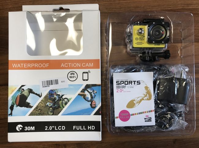 これは欲しかったのとは違うのですが…<br /><br />アクションカメラ(超格安！)<br /><br /><br />水遊び中の写真を撮れる いわゆる水中カメラが欲しくて探していた所…２万弱<br /><br />ところが水中撮影OKのアクションカメラだと ￥５０００以下<br /><br />動画だけじゃなく写真も撮れるらしいので、試しに安いの買ってみました(^ ^)<br /><br /><br />なんと ￥ ３９８０<br /><br />詳しいことはわからないので、なんとなく使い方だけ覚えて 海の写真を撮ってみようと思います！