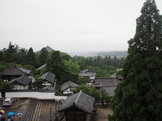 二月堂から眺める奈良の町<br /><br />雨でもやっとしています