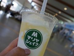 旅行２日目

朝の竹富島を散策した後　竹富島発　ＡＭ11時過ぎの船で石垣島へ！

離島ターミナルでマリヤシェイク

トッピングはマンゴー♪

暑さで火照った体に染みわたる(^^)