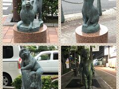 この桃太郎大通りには、桃太郎と犬猿雉の銅像が点在していた。しかもポーズを変えて何体も。桃太郎推し過ぎ感が否めない笑。