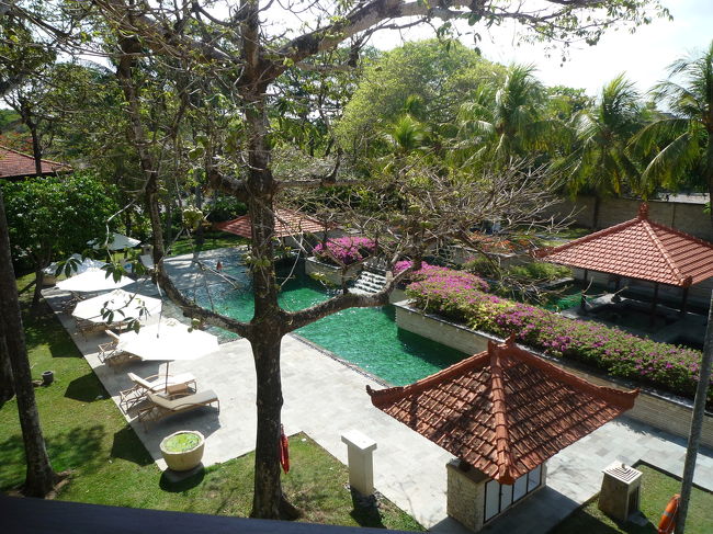 テラスの下には小さいプールが。<br />地図（1）<br />