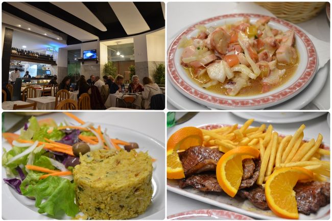 荷物をアンパックして一休みしていたら、21時を過ぎてしまう。<br />ホテルを出て食事に向かいまして・・・お目当てのレストランがあったけれど、あまりにお腹がすいていたので、途中にあったレストランで済ませてしまった。<br /><br />バカリャウ料理はマカオ以来久しぶり。<br />美味しかった！