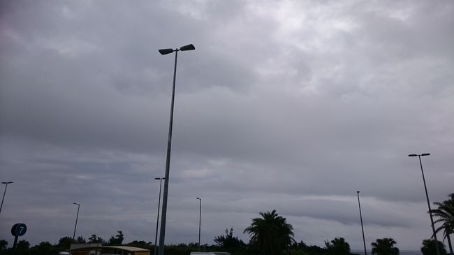 しかし、天下無敵の晴れ男！<br />空港を1歩出た瞬間に雨がピタっと止みました！（真）