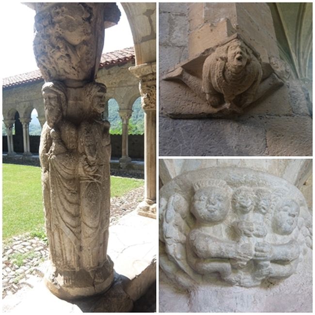 柱を聖人の彫像で囲ってある人物柱は余り類をみないらしい～　（左）