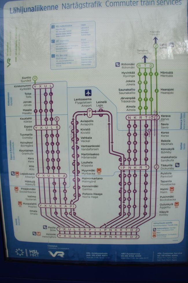 Huopalahtiでリング・レイルのP線に乗り換えて、ヴァンター空港を目指します。