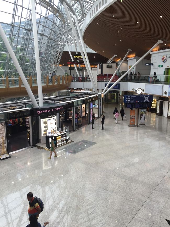 大きな美しいターミナル。しかし人は少なくシンガポールのような華やかさはない。<br />世界一のシンガポールと比較する必要はないのだが。<br /><br />成田は長い反対闘争の末、やっと開港したこともあって全体的に美しくない。<br />やはり日本の玄関として美しく再生させるべきだと思うのだが、、。