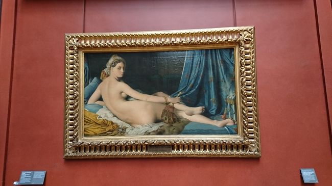 グランドオダリスク<br />不自然な長い胴体や膝の位置の違和感がありますが、曲線美を強調した作品