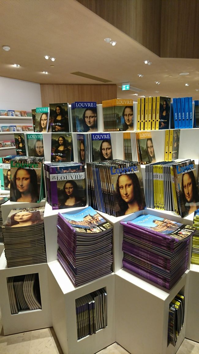 ルーブルのガイドブックです。いろんな言語のものがあります。<br />モナリザさんが、やっぱり看板になりますね。