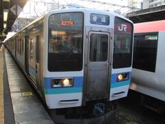 06：14高尾駅発の中央線普通列車で上諏訪駅に向かいます