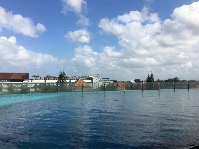 バリ島3日目。<br />薬の効果か朝には熱はすっかり下がって元気になっていました。<br /><br />朝食を食べて屋上にあるルーフトッププールへやってきました。<br />こちらは宿泊者専用のプールです。