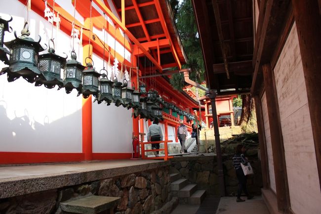 軒にもずらりの灯籠