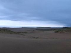 早朝の鳥取砂丘。スマホでパノラマ撮影してみた