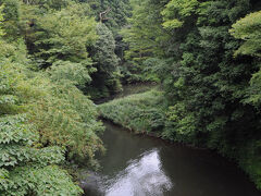 橋の上からは、鶴仙渓が眼下に見えた。しかし、思ったよりも澱んだ感じがし、周囲もくすんだ緑でいまひとつである。新緑の季節であれば、もう少し綺麗なのだろう。後で知ったのだが、ここは黒谷という大きな淵なのだそうだ。