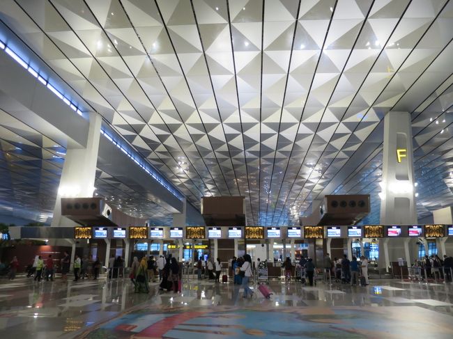 なんとかバスに乗ってやってきたジャカルタ第三ターミナル。ガルーダのカウンターでユナイテッドゴールド見せて、優先タグつけて～とお願いすると、アライアンス違うからダメ～と<br /><br />それならとデルタゴールド見せたら、快くつけてくれた(笑)そしてここで、オーバー分の衣類、ガルーダだとバッグ汚れそうだから預けなかったんだよな。。。