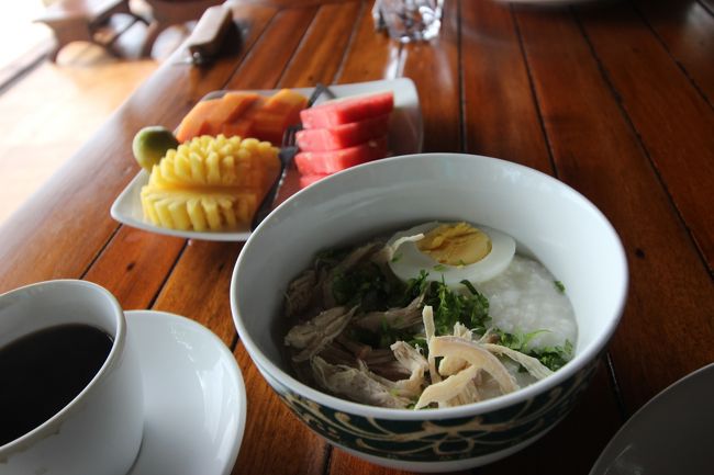 おかゆとフルーツ