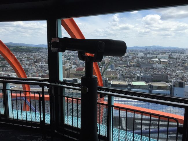 京都タワーの展望台到着