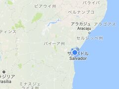 【バイーア州サルバドール】

今回の旅は、まずブラジル北東部、バイーア州の州都：サルバドールに向かいます。

2017年1月4日  11:05-12:17 GOL1568 コンゴーニャス（サンパウロ）→サルバドール行き。約2時間半の旅（この時期、サンパウロは夏時間が適用中）