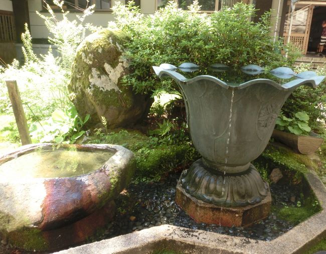 水盤の蓮の花も縦型にしたい意図を感じる