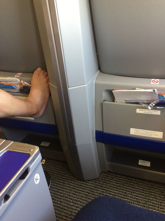 プレミアムクラスに乗ると、たまに見るこういう人。<br />苦手です。<br />狭いエコノミーでは見かけないんですけどね。